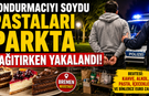 Çaldığı Pastaları Parkta Dağıtırken Yakalandı