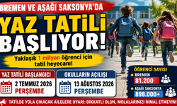 Bremen ve Aşağı Saksonya’da Yaz Tatili Başlıyor