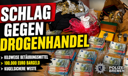 Bremen Neustadt'ta Uyuşturucu Operasyonu: Kilolarca Uyuşturucu ve 100 Bin Euro Ele Geçirildi