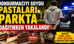 Çaldığı Pastaları Parkta Dağıtırken Yakalandı