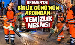BREMEN BAŞBAKANI SOKAK TEMİZLEDİ