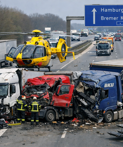 A1 Otoyolunda Korkunç Kaza: 3 Tır Birbirine Girdi, Otoyol Savaş Alanına Döndü