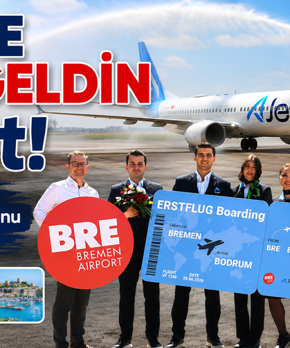 AJet Bremen’den Bodrum’a İlk Uçuşunu Gerçekleştirdi