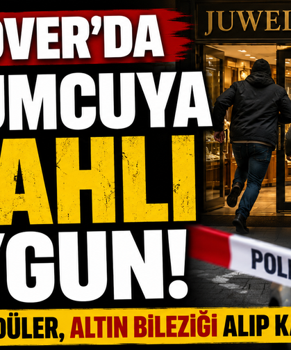 HANNOVER'DA KUYUMCUYA GÜNDÜZ VAKTİ SİLAHLI SOYGUN