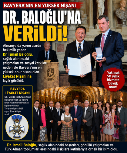 Bavyera’nın En Yüksek Nişanı Dr. İsmail Baloğlu’na Verildi