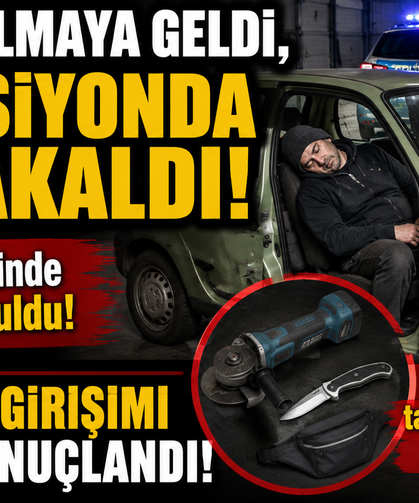 Araba Çalmaya Geldi, Direksiyonda Uyuyakaldı