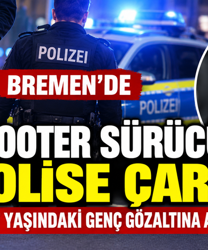Bremen’de scooter sürücüsü polise çarptı: 17 yaşındaki genç gözaltına alındı