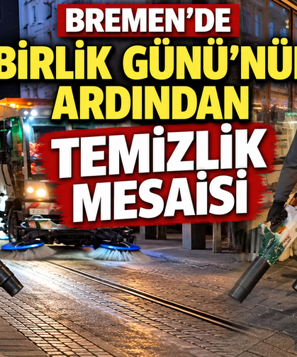 BREMEN BAŞBAKANI SOKAK TEMİZLEDİ