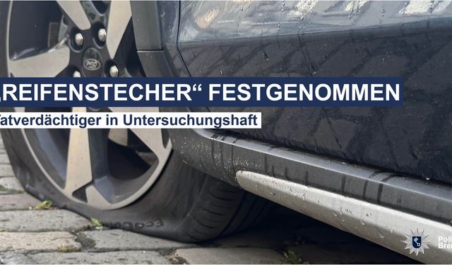 Bremen'de lastikleri patlatan şahıs yakalandı