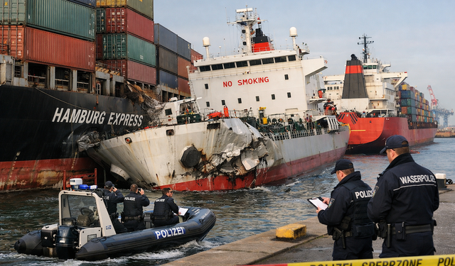 Bremerhaven'da Gemi Kazası Meydana Geldi