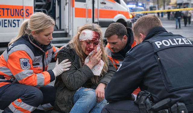 Bremen’de Kadına Şiddet: Kadın Yüzünden Ağır Yaralandı