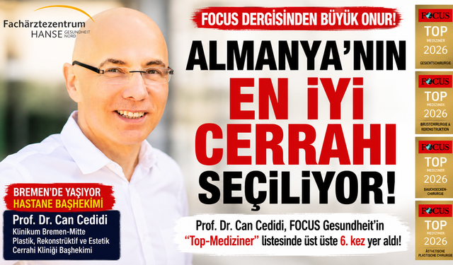 Bremenli Türk profesöre büyük onur: Almanya'nın en iyi cerrahları arasında