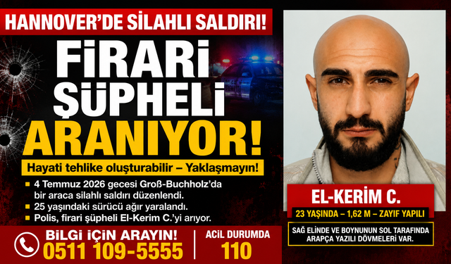 Hannover’deki silahlı saldırının firari şüphelisi aranıyor