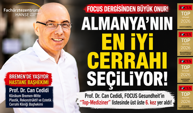 Bremenli Türk profesöre büyük onur: Almanya'nın en iyi cerrahları arasında