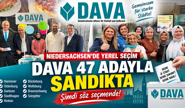 DAVA Niedersachsen’de 47 adayla sandıkta: “Şimdi söz seçmende!”