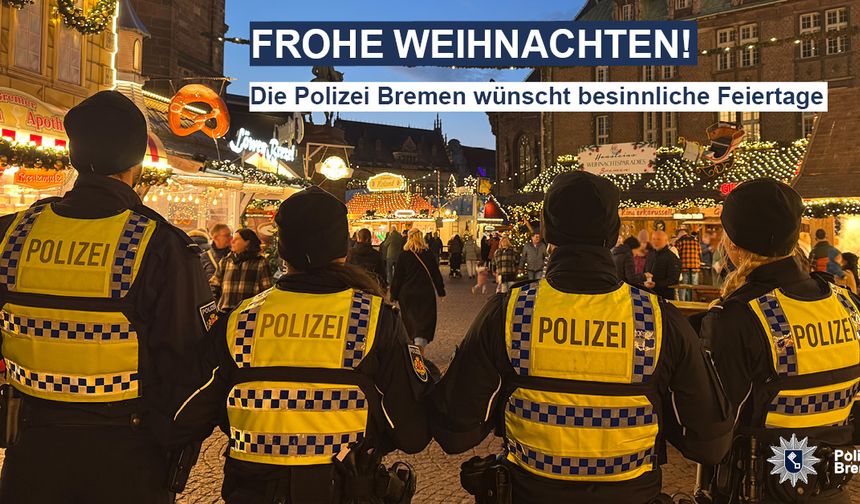 Bremen Polisinden Noel Mesajı: “Biz Görevdeyiz, Siz Sevdiklerinizle Olun”