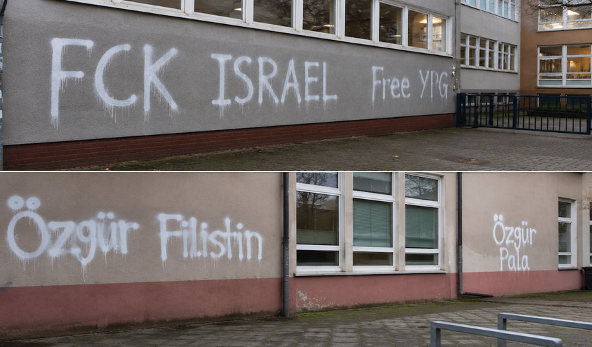 Bremen’de Okul Duvarlarına Siyasi İçerikli Grafitiler