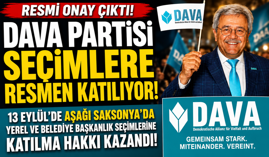 DAVA Partisi’ne Seçim Onayı: Aşağı Saksonya’da Resmen Yarışacak