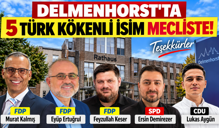 Delmenhorst’ta meclise 5 Türk kökenli isim