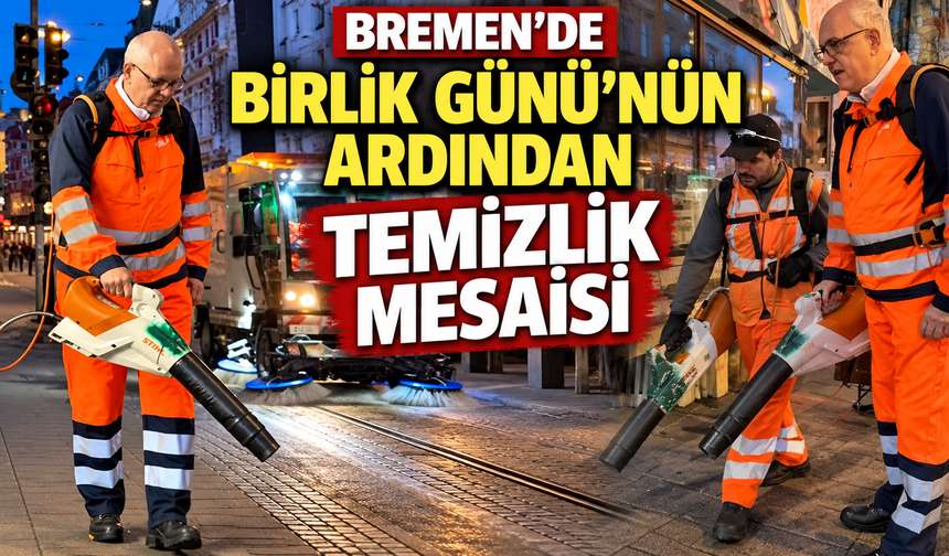 BREMEN BAŞBAKANI SOKAK TEMİZLEDİ