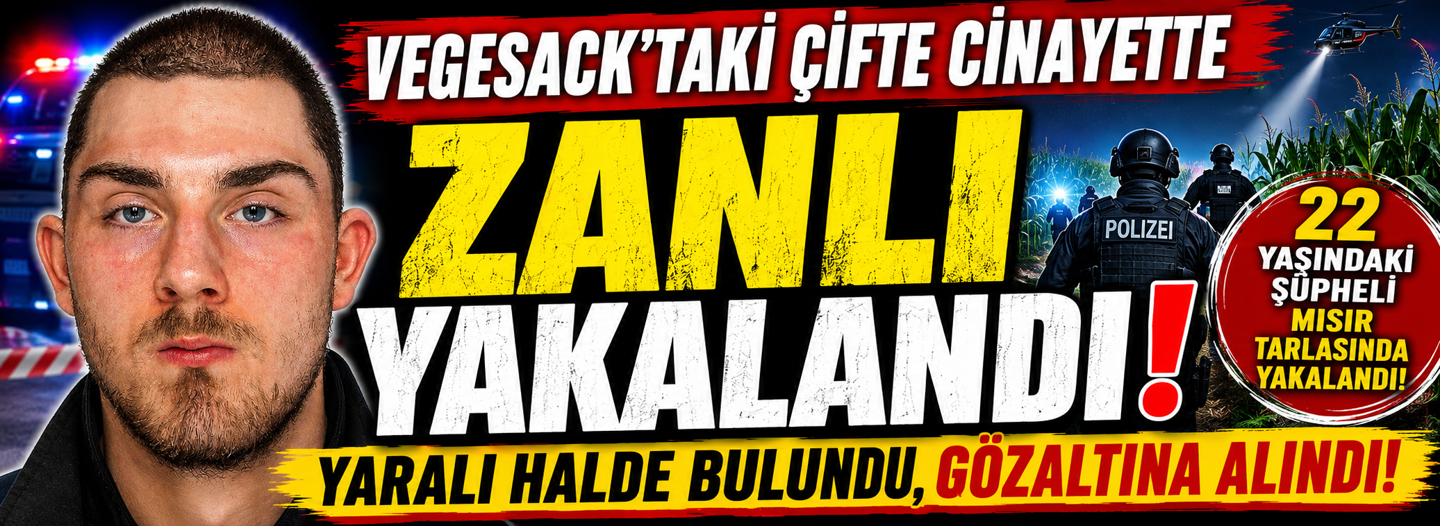 VEGESACK'TAKİ ÇİFTE CİNAYETTE ŞÜPHELİ YAKALANDI