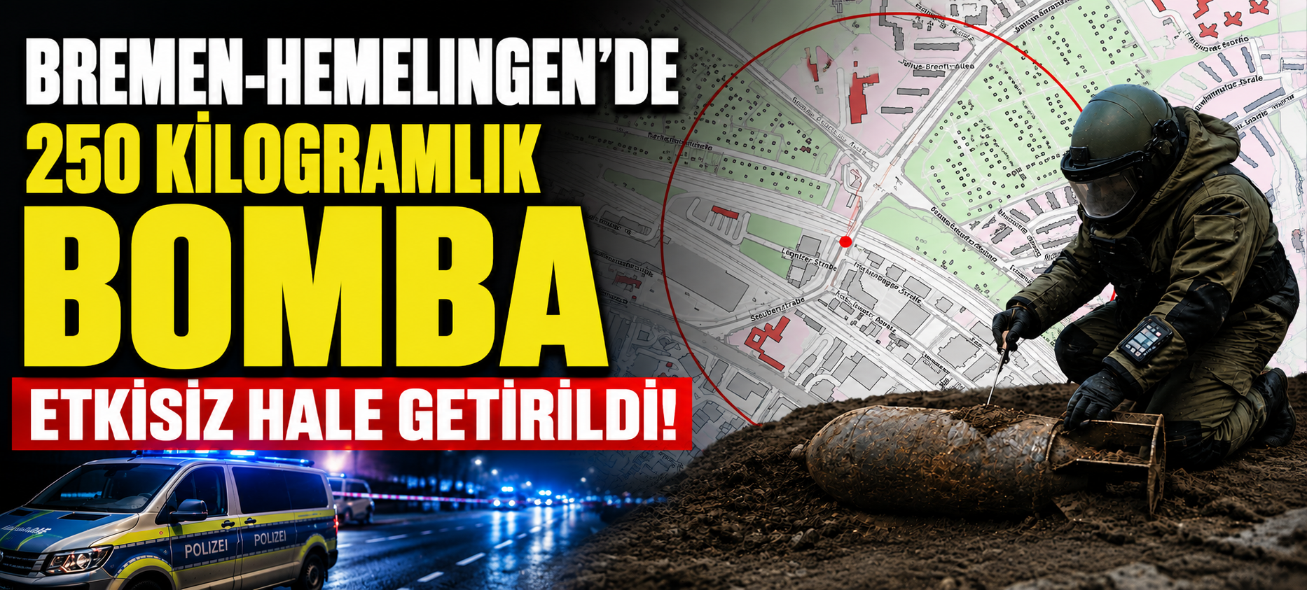 Bremen 250 Kilogramlık Bomba Etkisiz Hale Getirildi