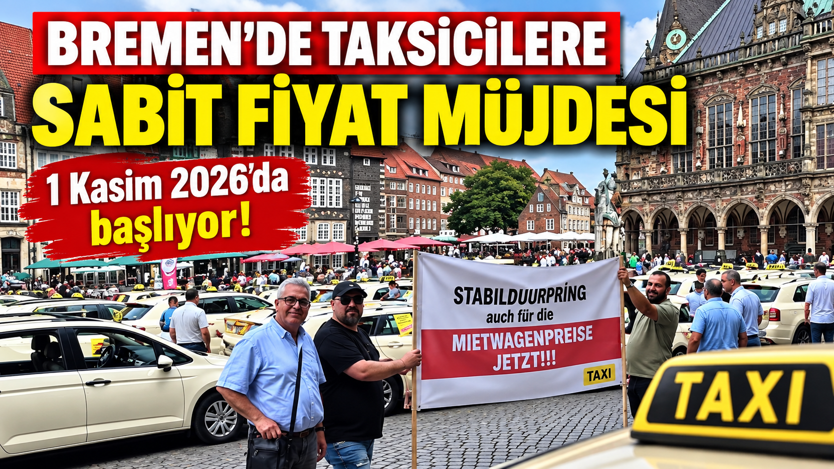 Bremen’de taksicilere sabit fiyat müjdesi