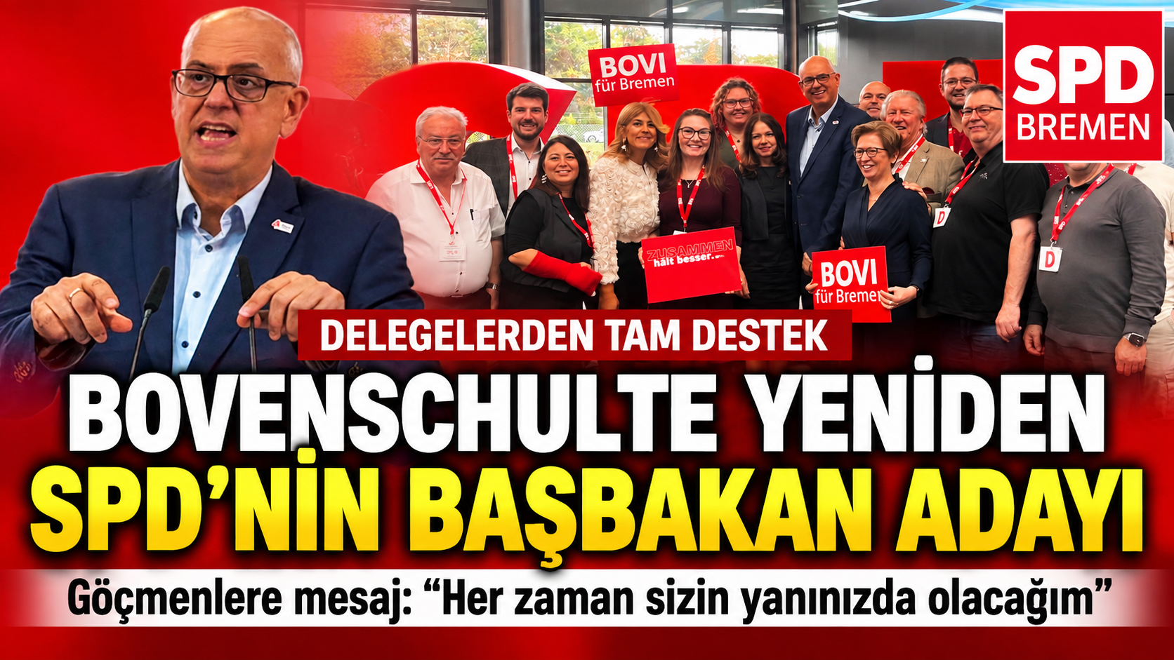 Bovenschulte’den göçmenlere mesaj: “Korkmayın, yanınızdayım”