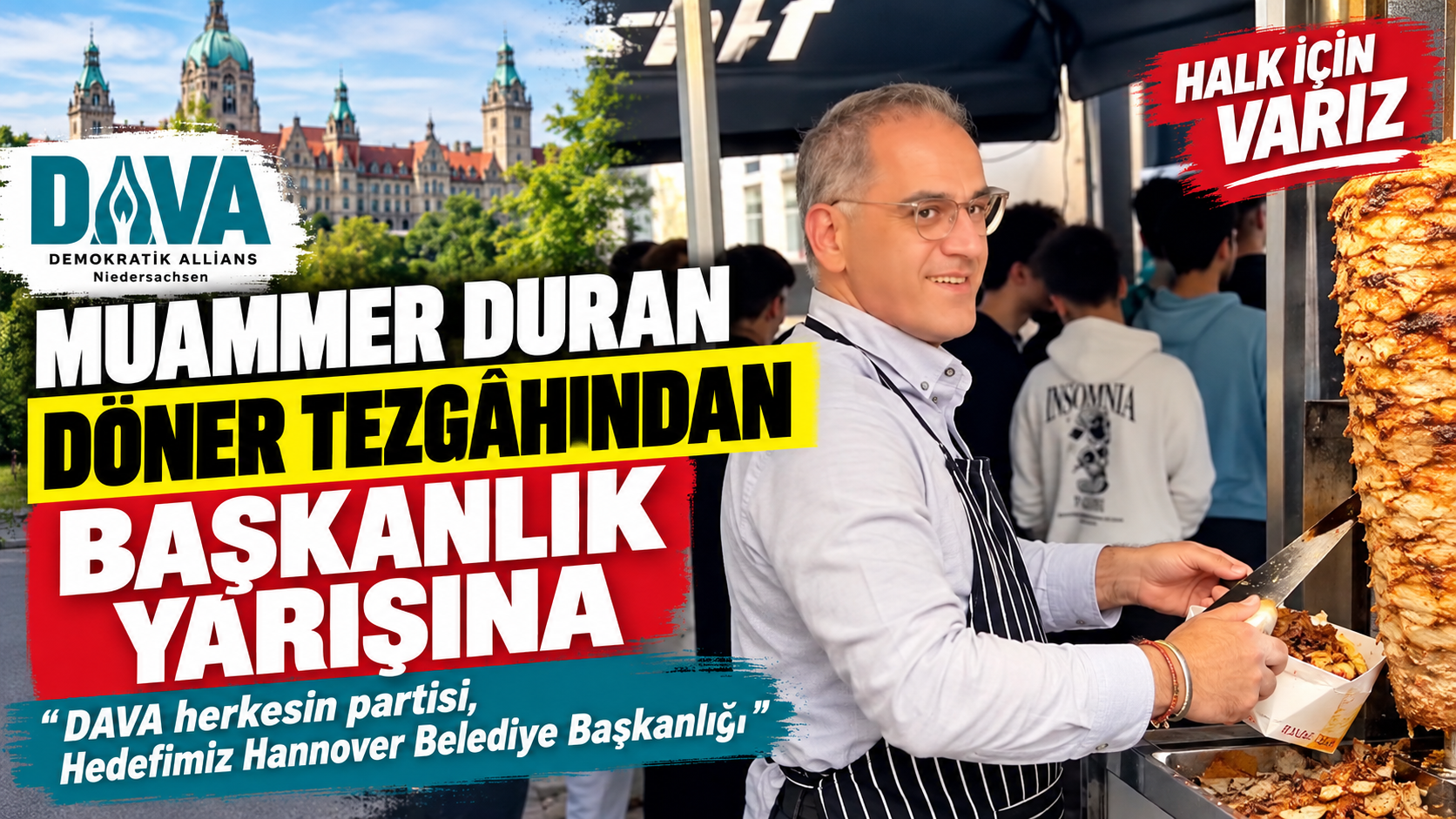 DAVA Adayı Muammer Duran’dan Hannover’de yoğun seçim mesaisi  “Hedefimiz Hannover Belediye Başkanlığı”