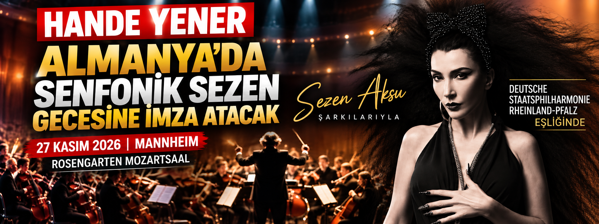 Hande Yener’den Almanya’da Senfonik Sezen Aksu Gecesi