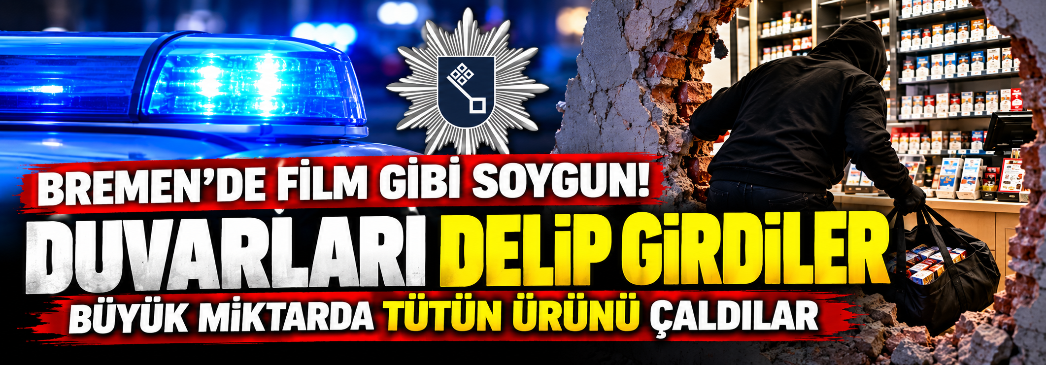 BREMEN’DE FİLM GİBİ TÜTÜN SOYGUNU! DUVARLARI DELİP GİRDİLER