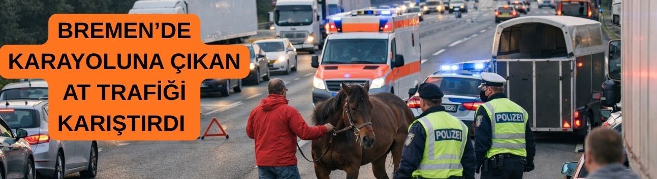 Otoyolda Başıboş At Trafiği Durdurdu